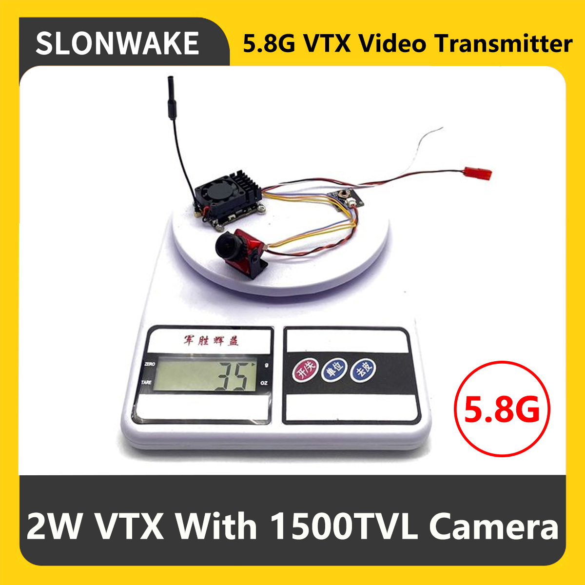 SLONWAKE 5.8G 2000mW FPV VTX T - Drone Frame ulasan dan harga